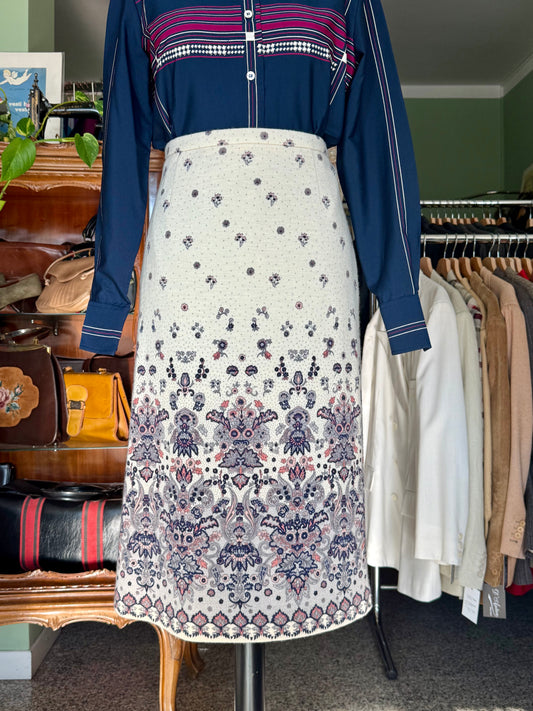 Gonna anni ‘70 a motivo floreale - TG. 46