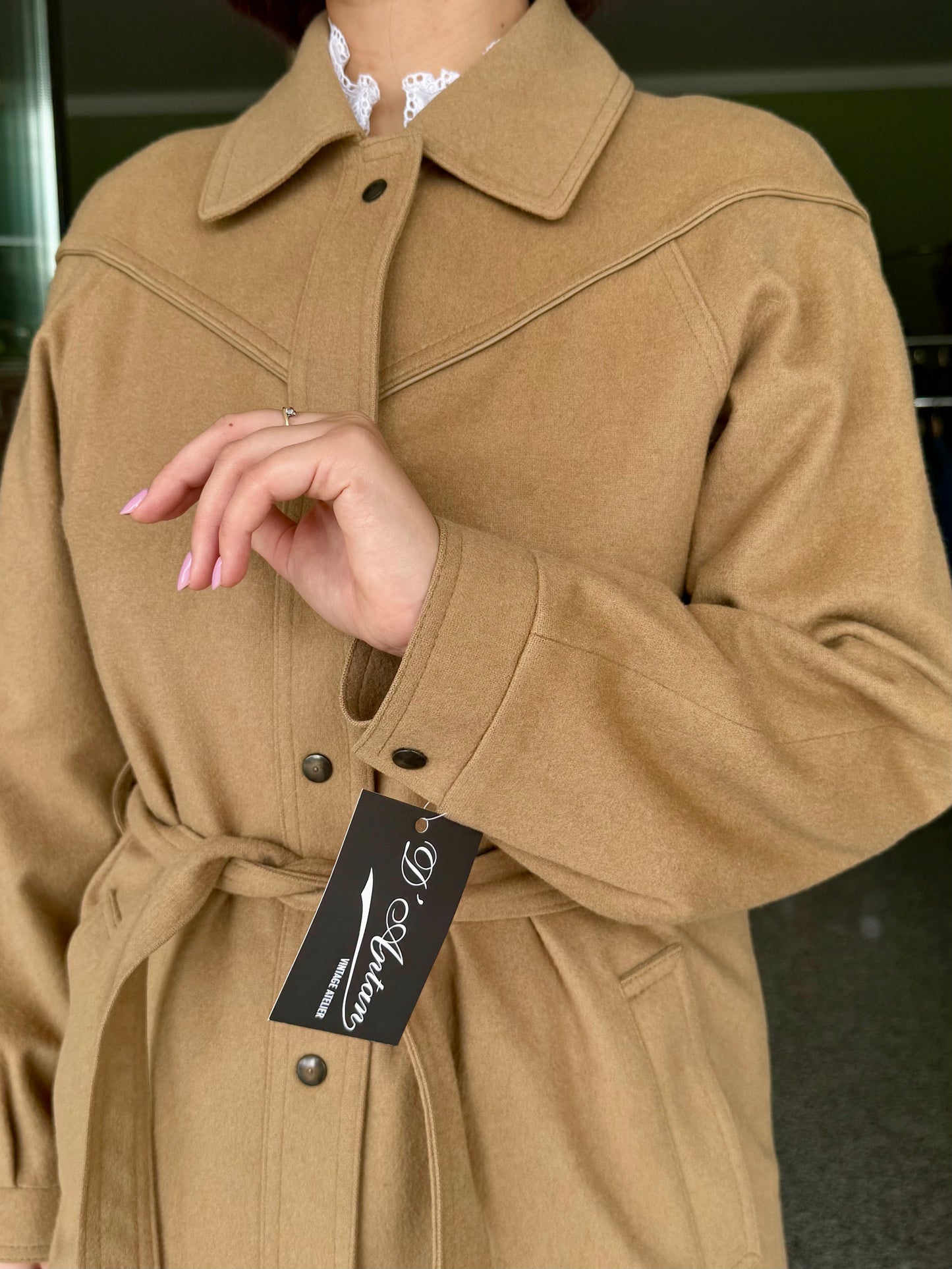 Cappotto Loden color cammello in lana e alpaca - TG. 40