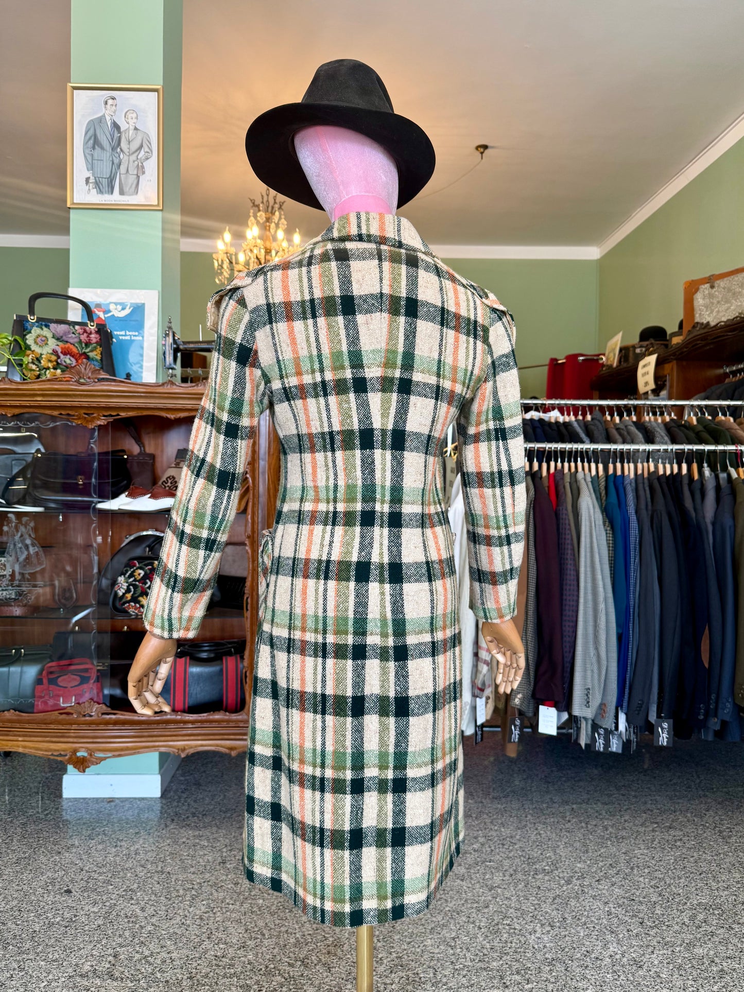Cappotto anni ‘70 fantasia check - TG. 38