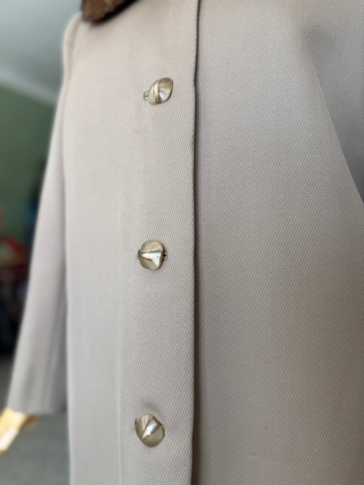 Cappotto sartoriale anni ‘60 tortora - TG. 44/46