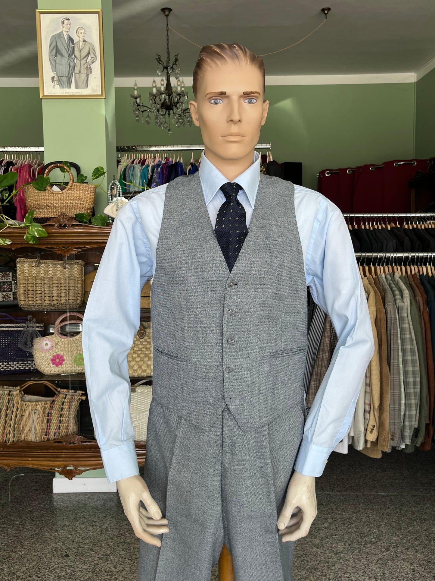 Completo tre pezzi anni '70 tg. 48