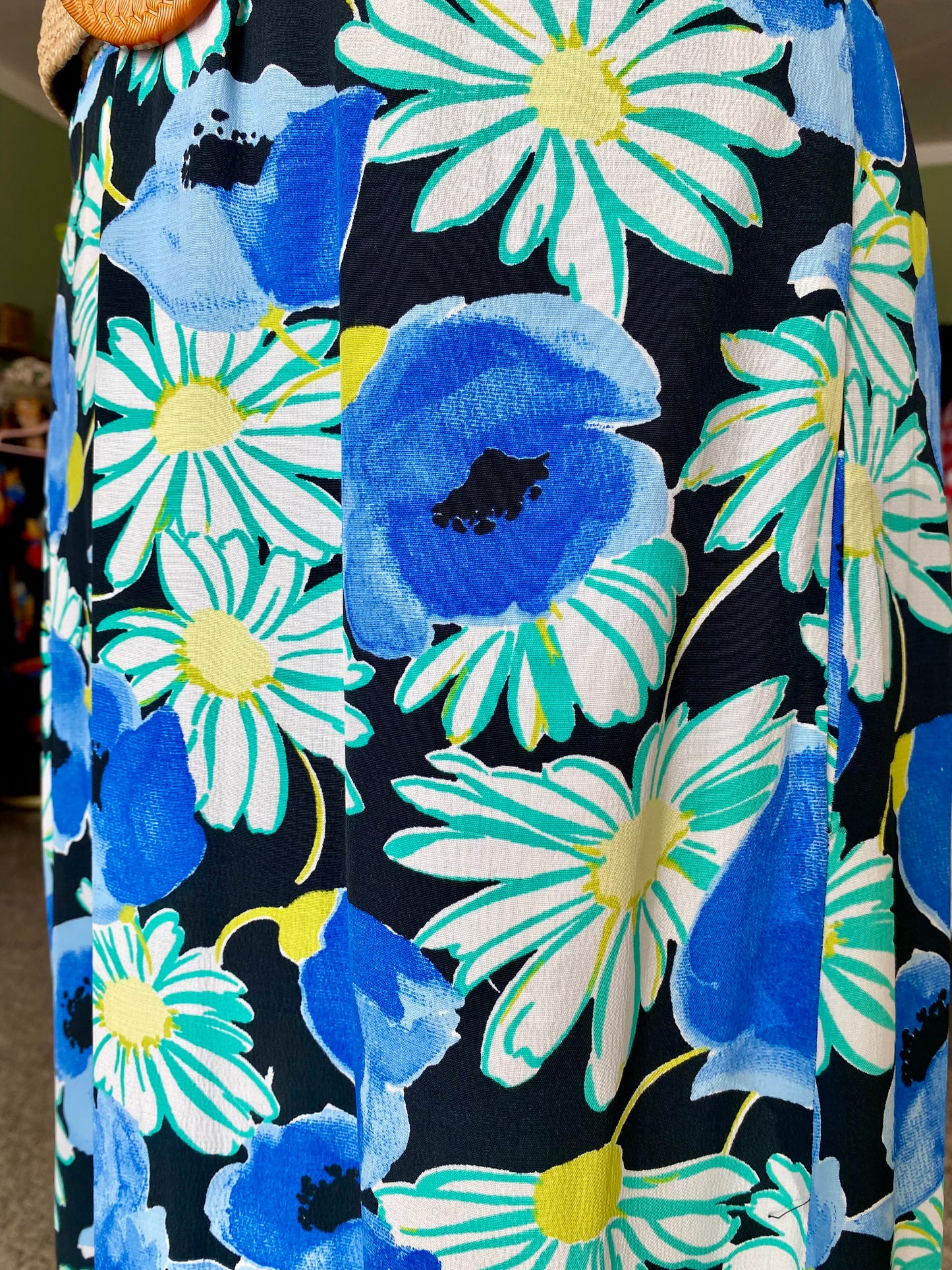 Abito con margherite in seta - TG. 48/50