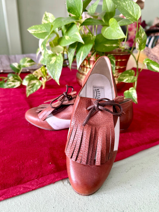 Scarpe bicolore in pelle - NR. 37