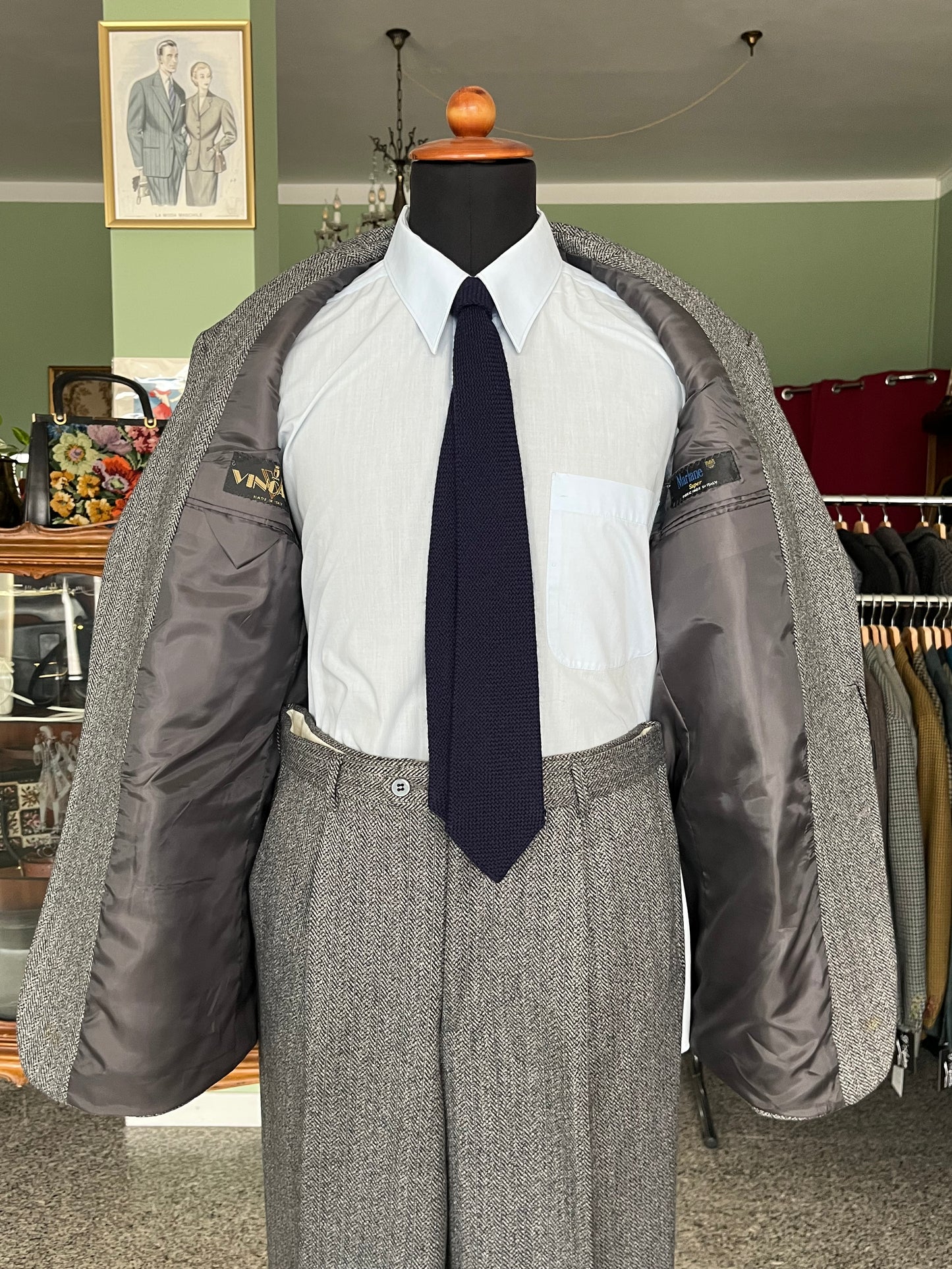 Completo anni '90 tweed NOS tg. 54 drop 4