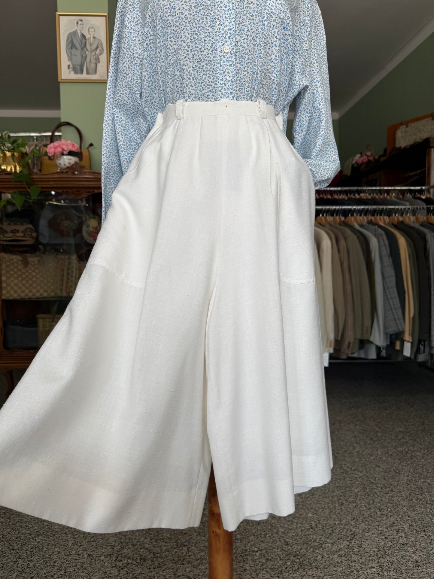 Gonna pantalone in lino - TG. 40
