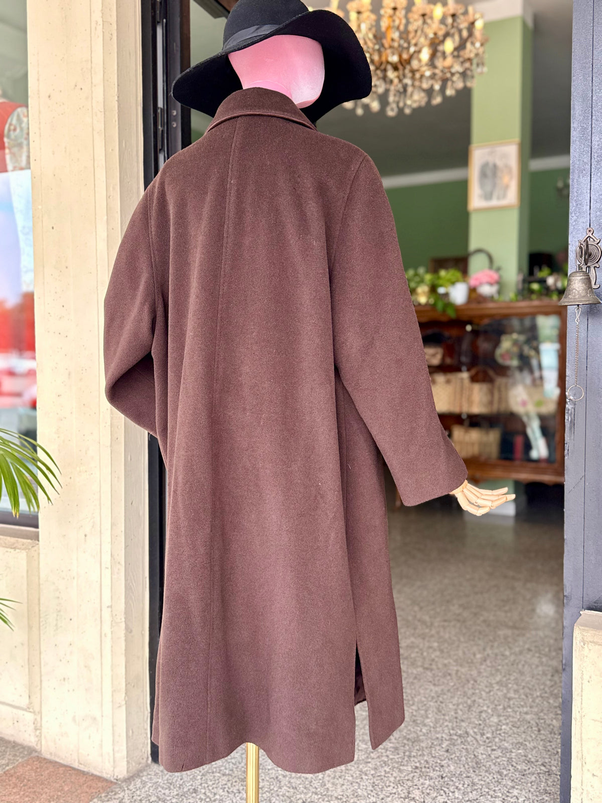 Cappotto cioccolato in pura lana merino - TG. 54/56