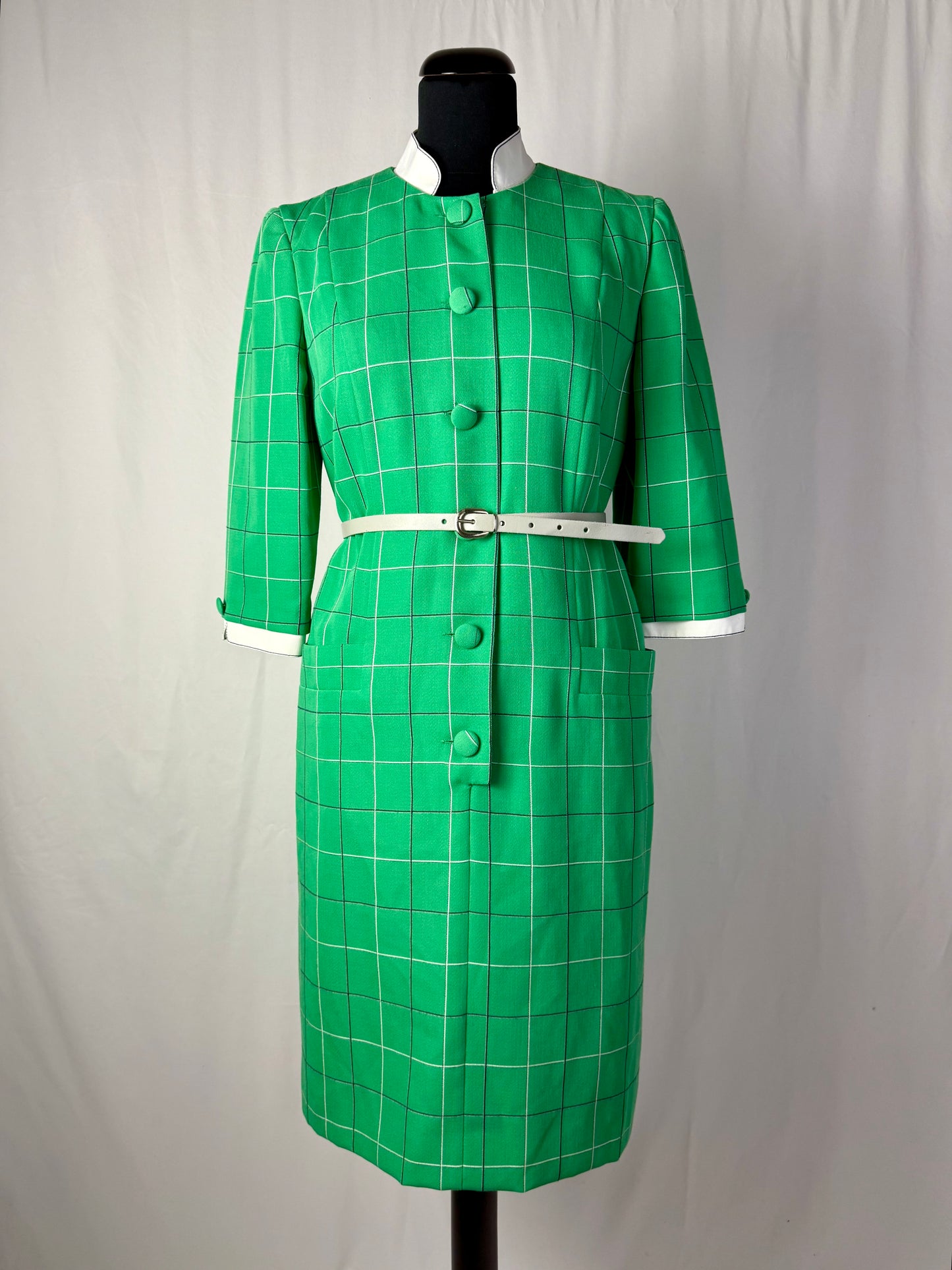 Abito in fresco lana con fantasia a quadri - TG. 42 circa