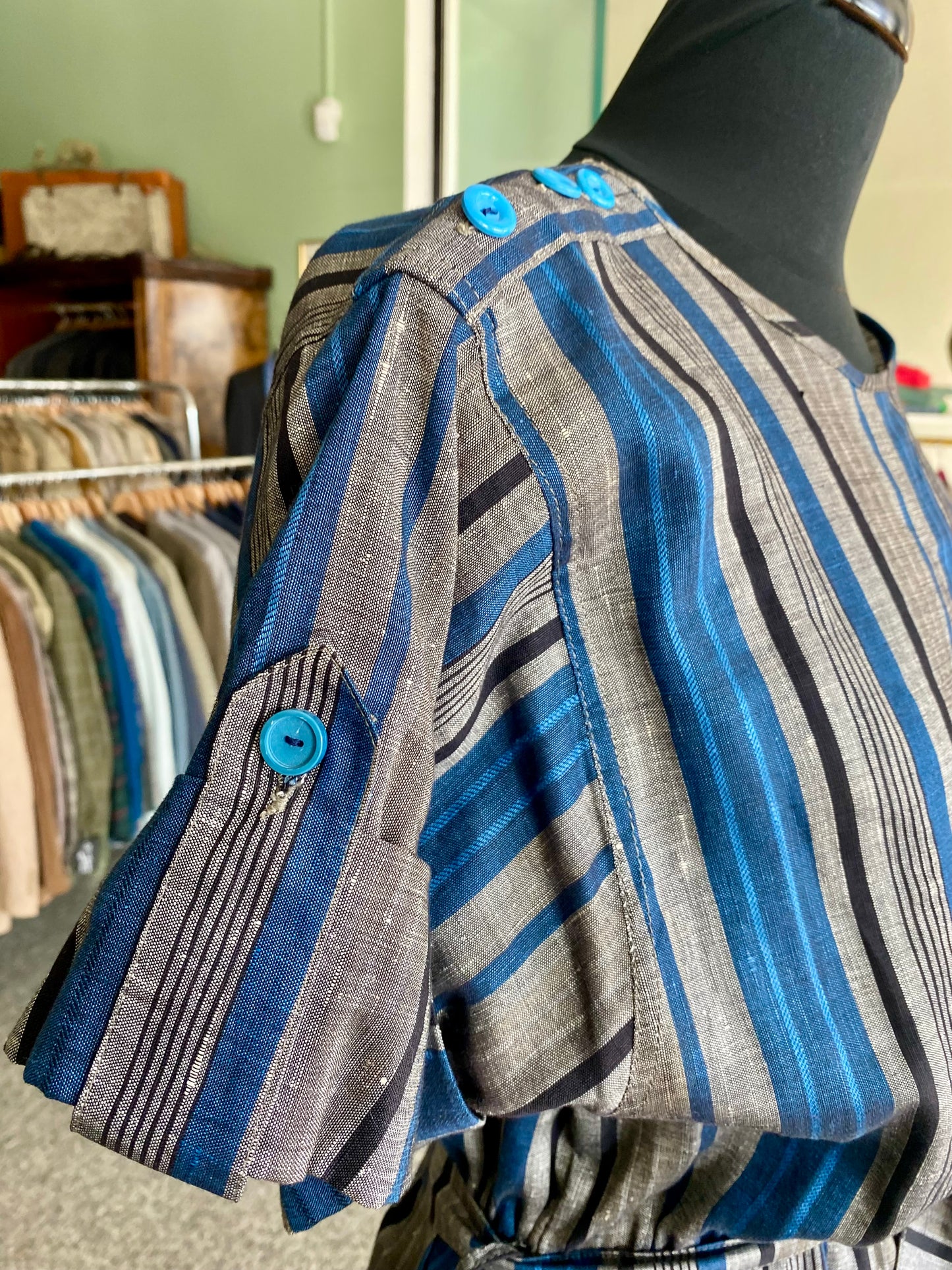 Abito in shantung di seta mosto lino - TG. 42/44