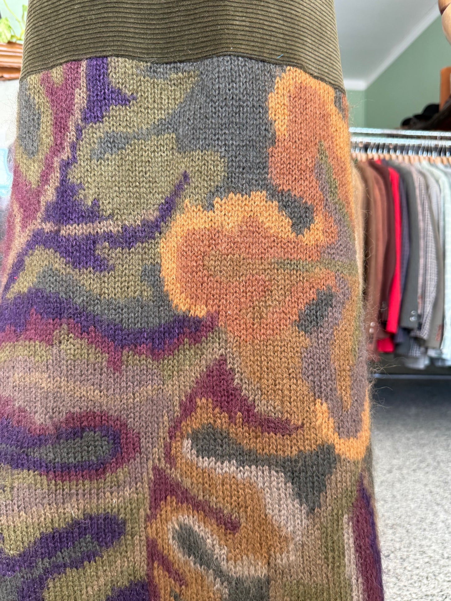 Gonna lunga in lana e velluto - TG. 42 circa