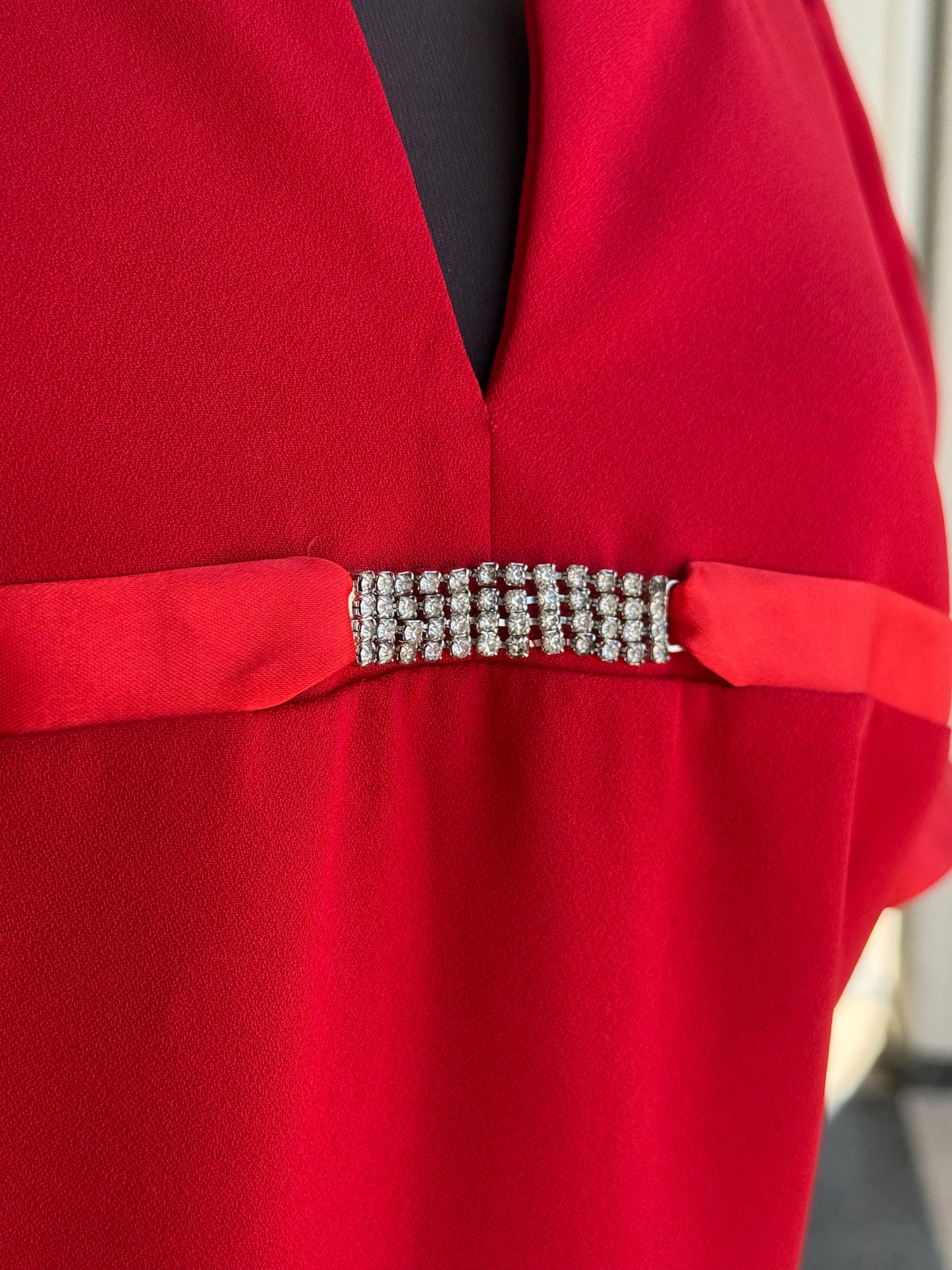 Abito anni ‘80 rosso bon ton - TG. 46