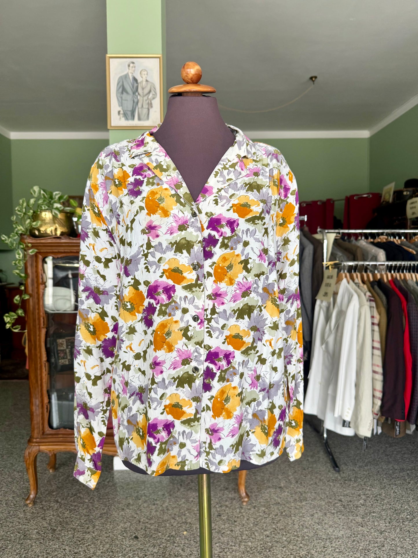 Camicia con stampa floreale - TG. 46/48