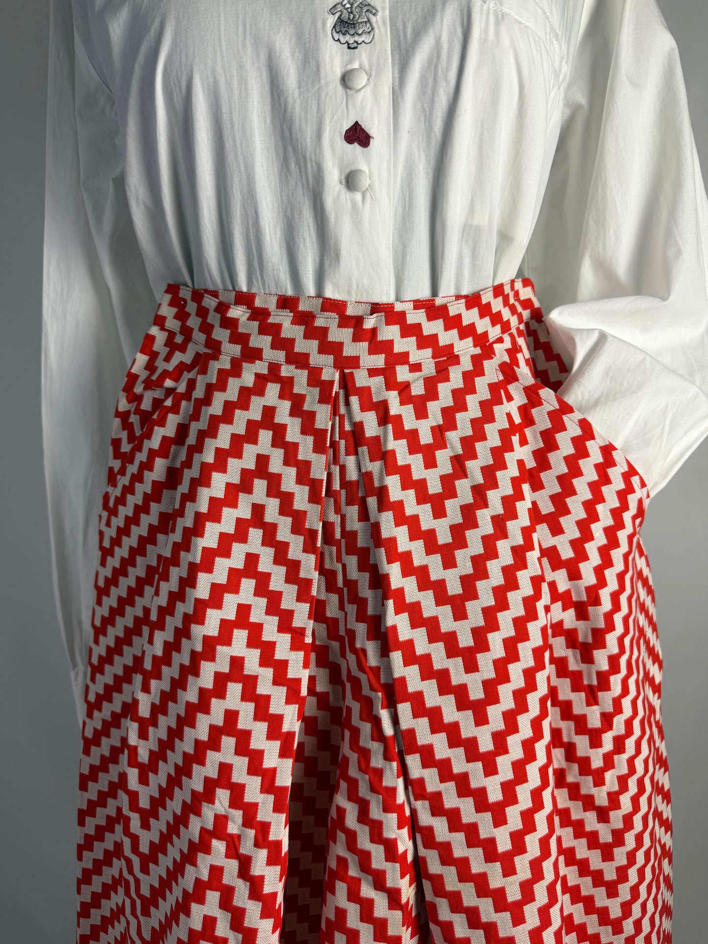 Gonna pantalone optical anni ‘70 - TG. 38/40