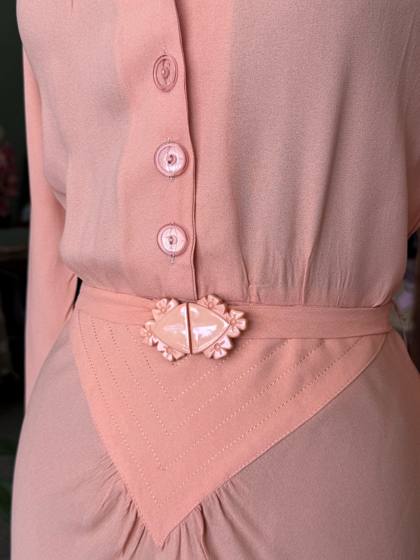 Abito rosa cipria stile anni ‘30 - TG. 38/40