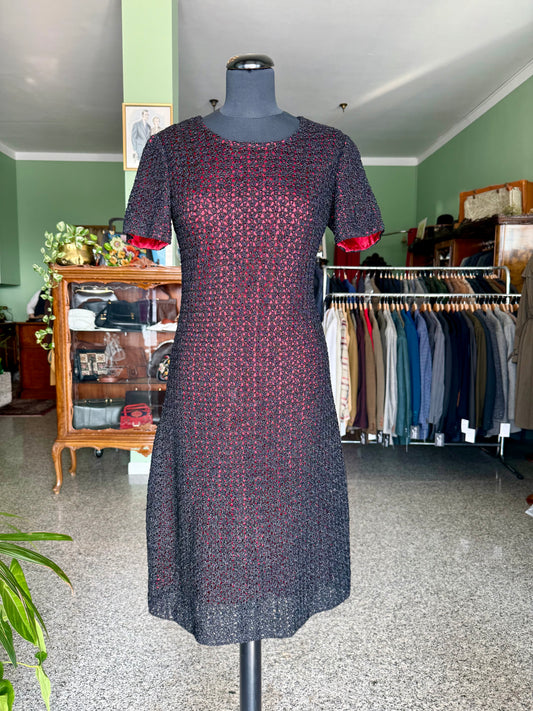 Abito anni ‘60 rosso e nero - TG. 42