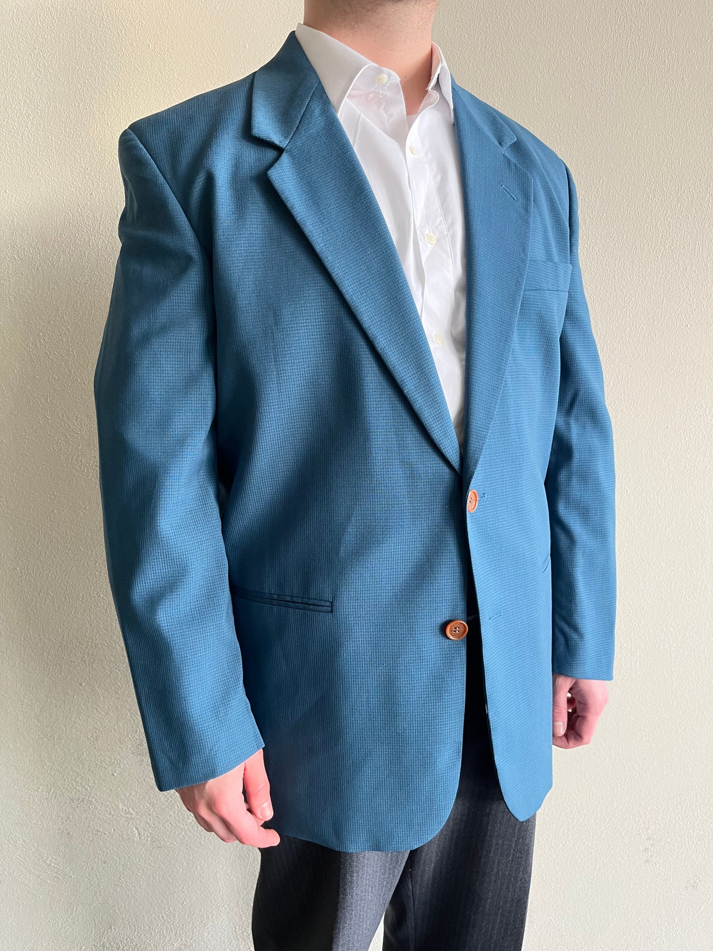 Giacca anni ‘80 blu vivace