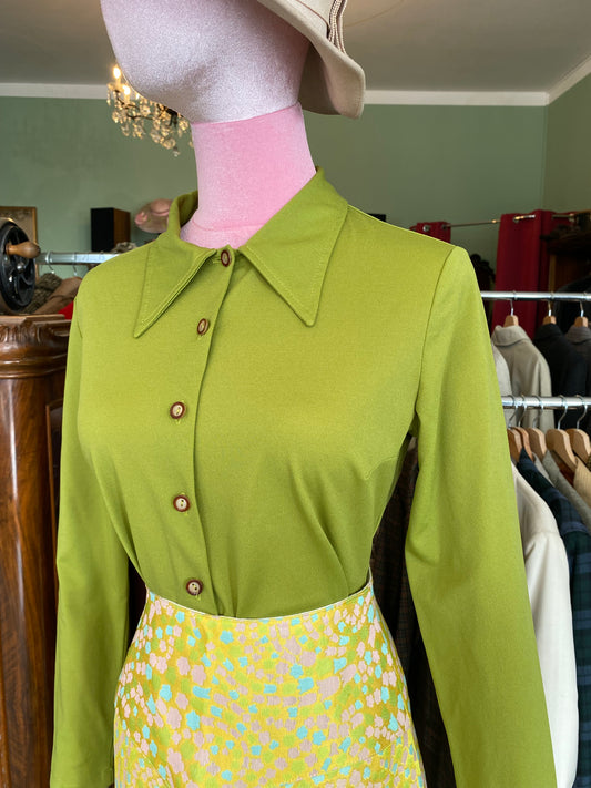 Camicia anni ‘70 verde lime