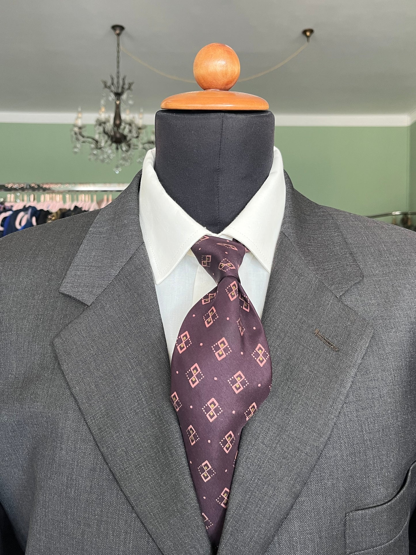 Cravatta swing anni ‘70 vinaccia