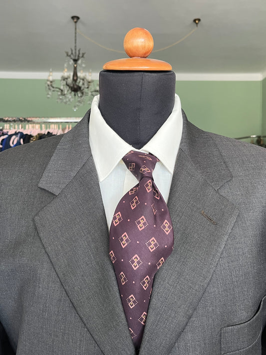 Cravatta swing anni ‘70 vinaccia