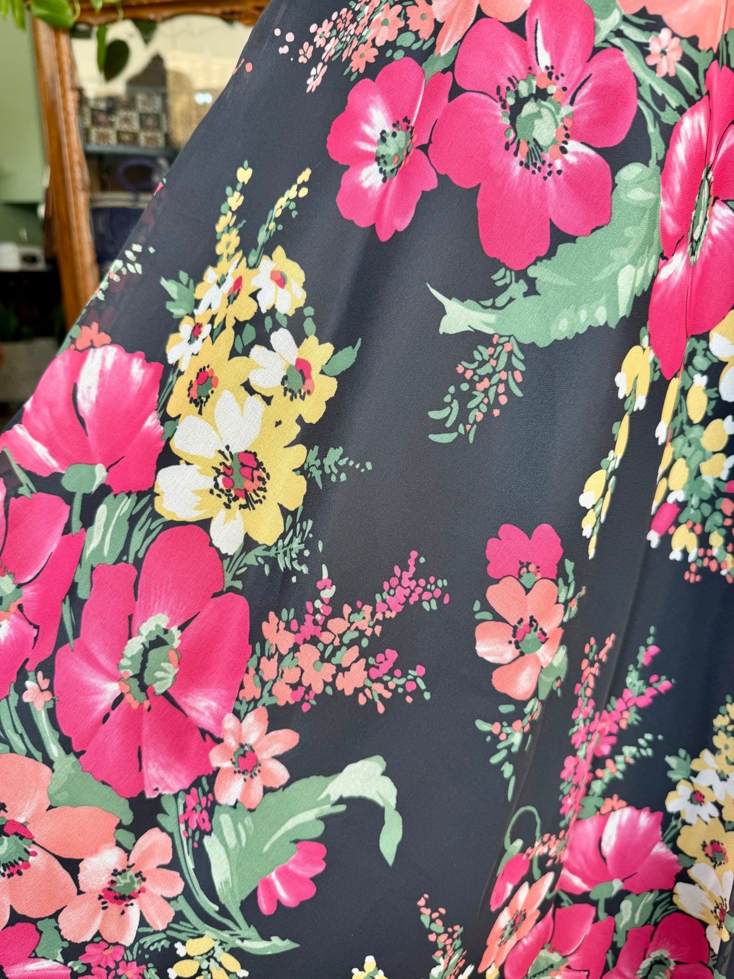 Maxi dress anni ‘70 campo fiorito - TG. 42