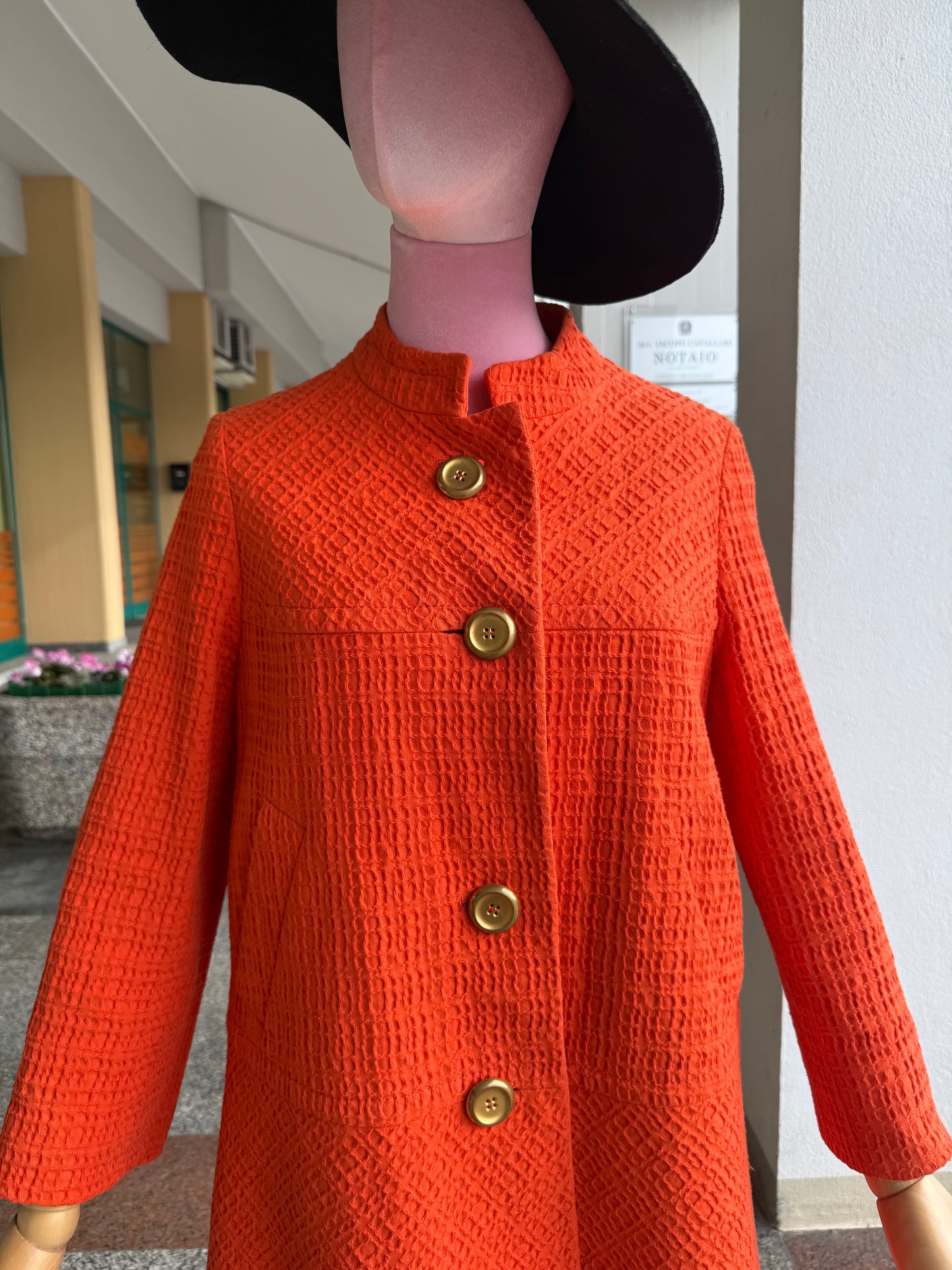 Cappotto anni ‘60 arancione - TG. 40/42