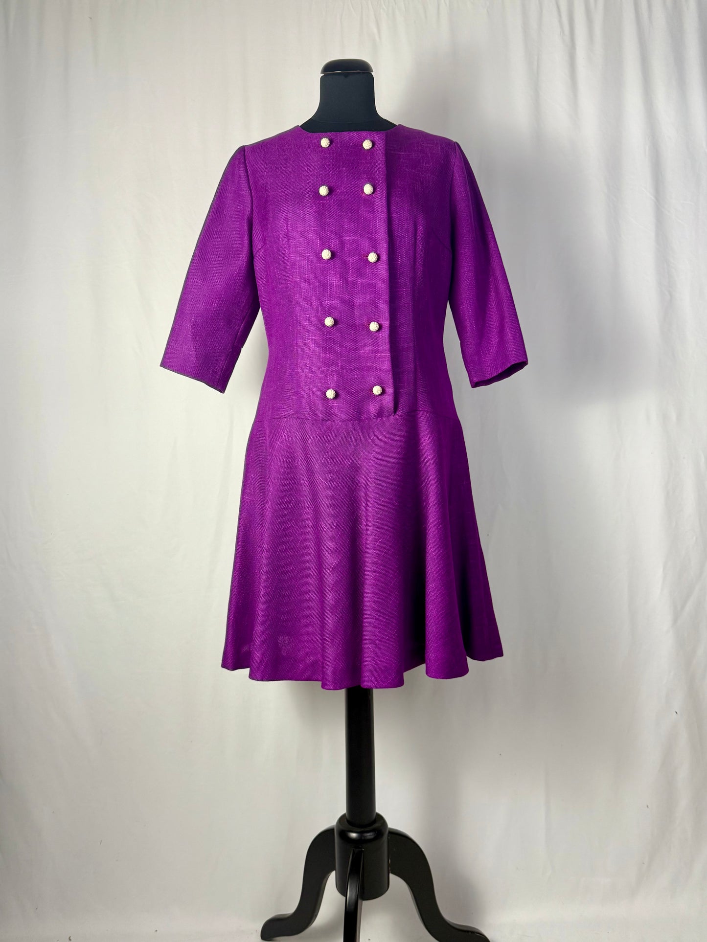 Abito anni ‘60 viola ciclamino - TG. 42
