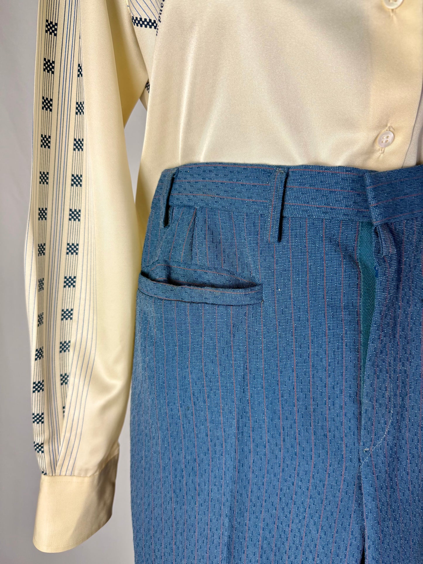 Completo anni ’70 con pantalone e giacca cropped - TG. 40