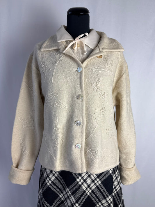 Giacca in pura lana panna - TG. 42/44