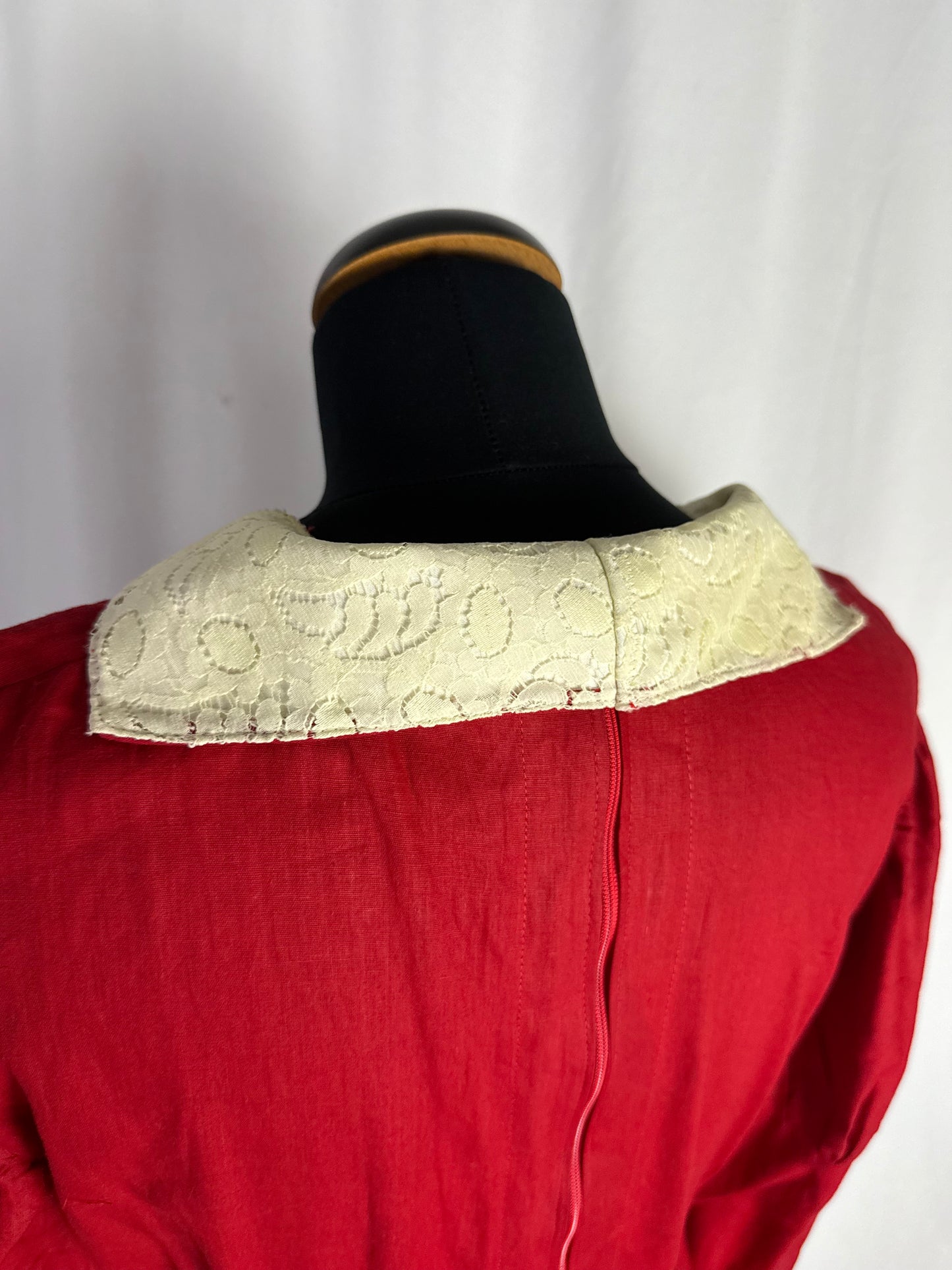 Abito anni ‘70 sartoriale rosso - TG. 42