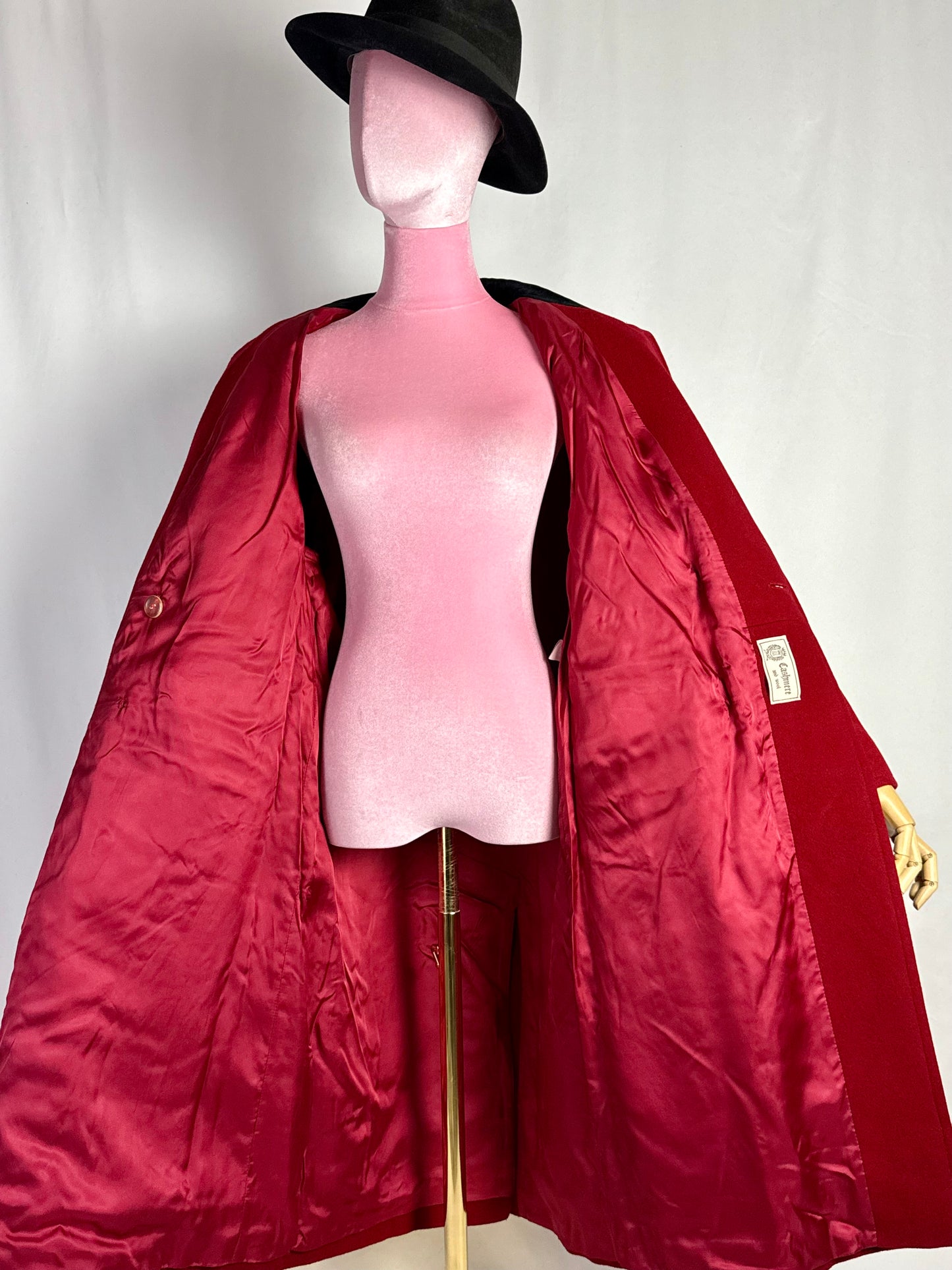Cappotto rosso con profili neri - TG. 48/50