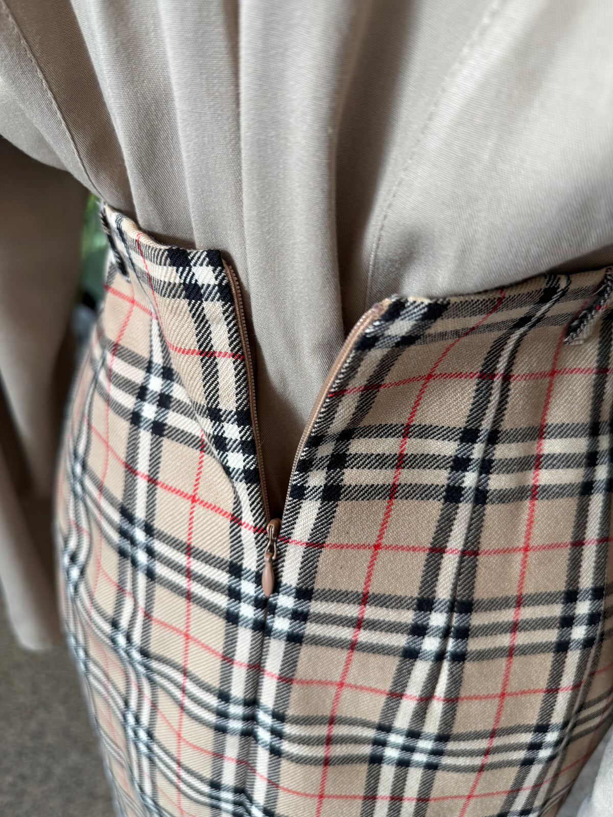 Gonna in tessuto tipo Burberry- TG. 46