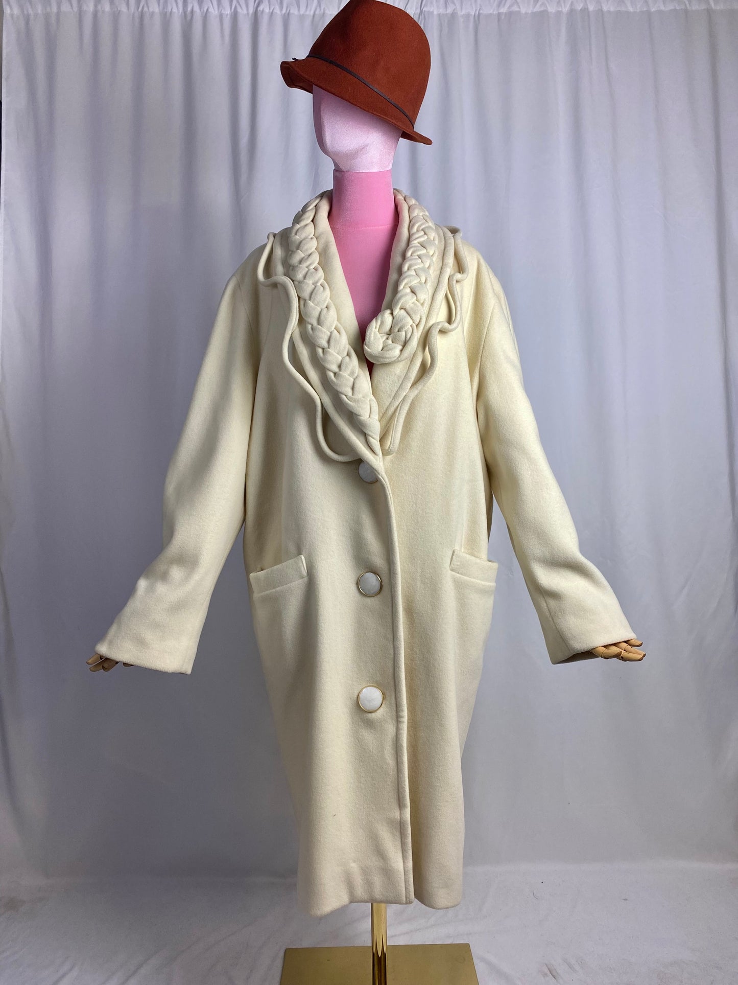 Cappotto panna 100% lana - TG. 46