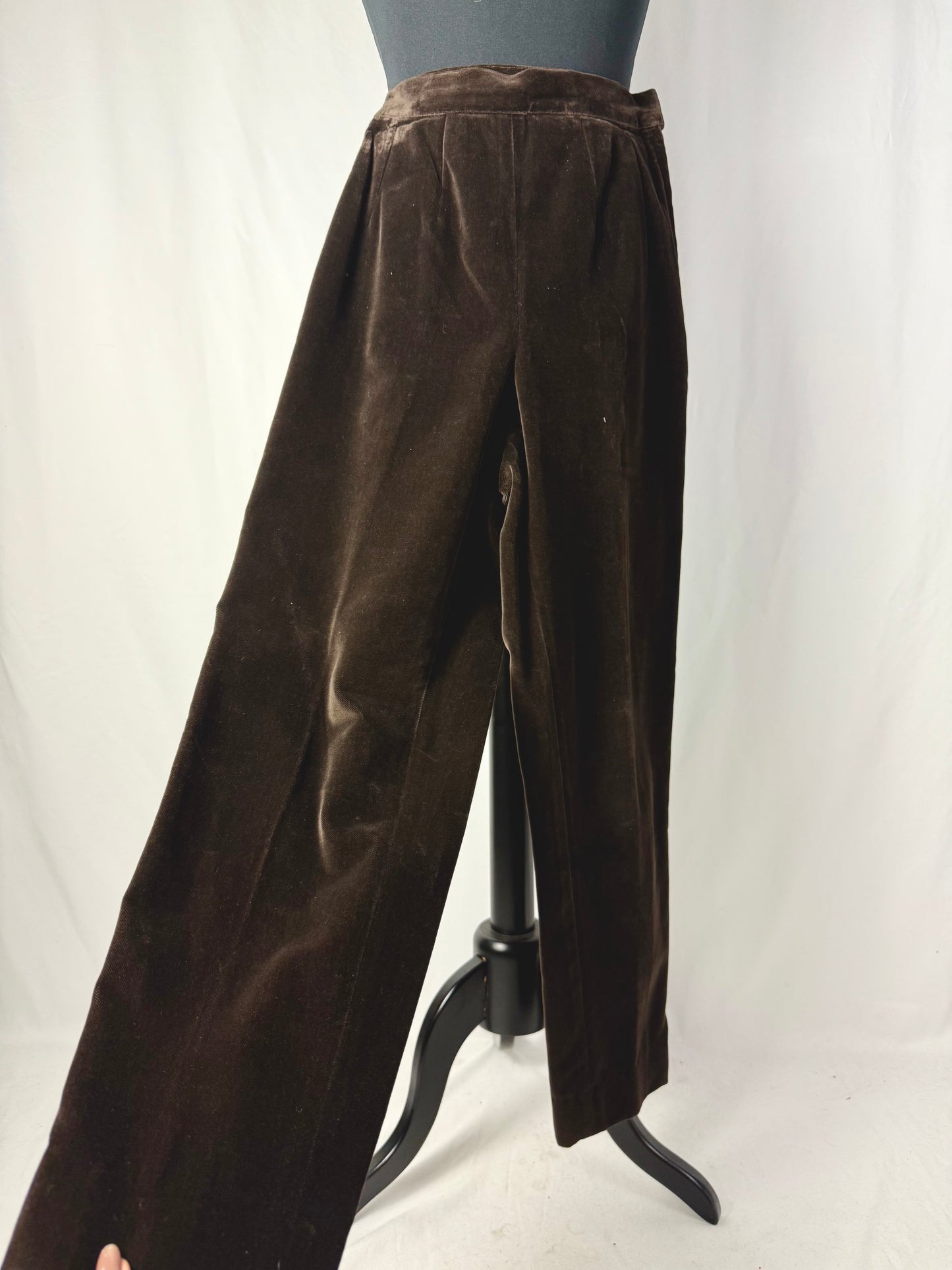 Completo in velluto di cotone marrone fondente - TG. 38