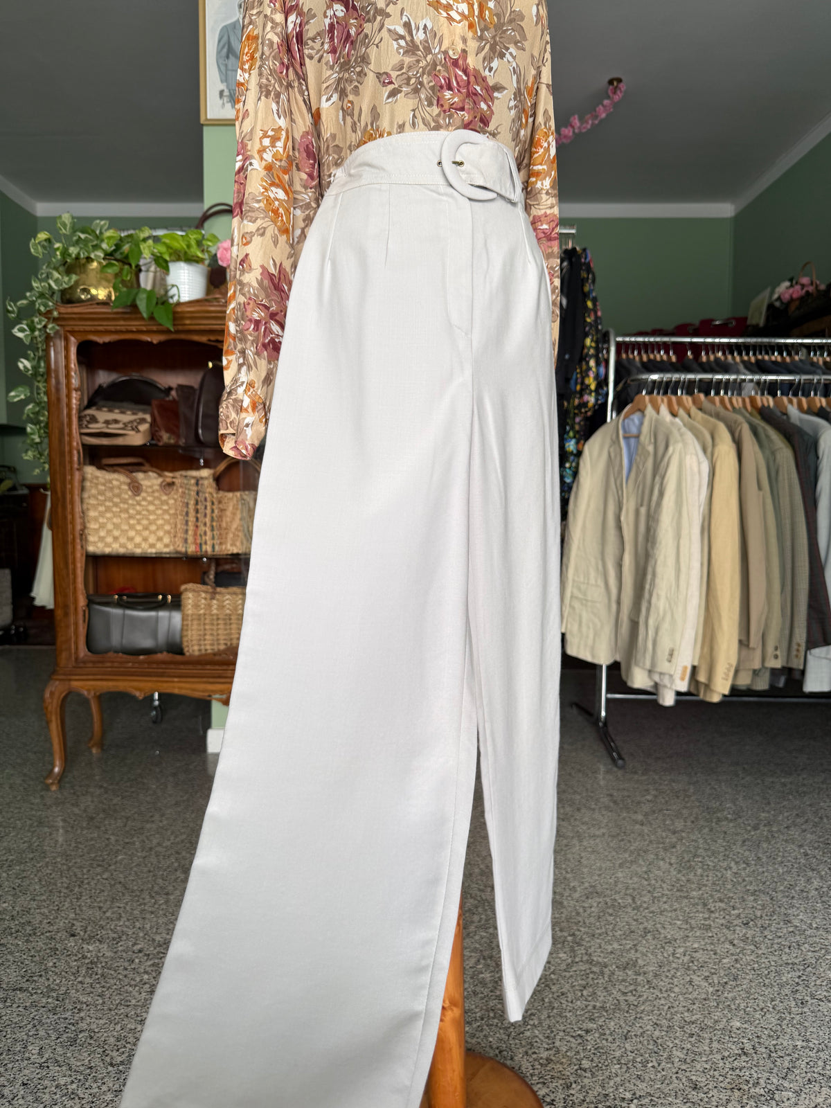 Pantaloni bianco perla - TG. 40