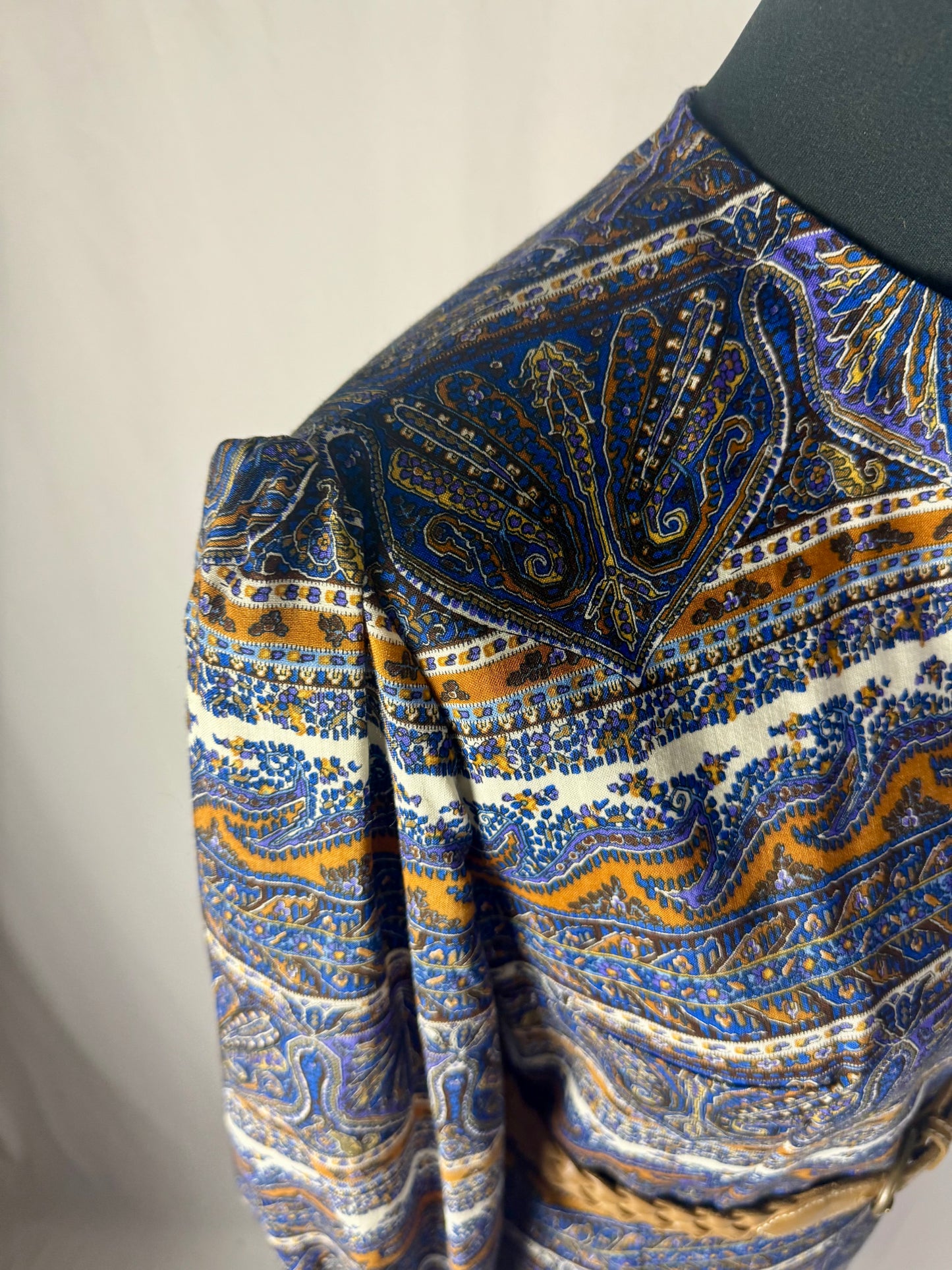 Abito sartoriale anni ‘70 con stampa paisley - TG. 40/42