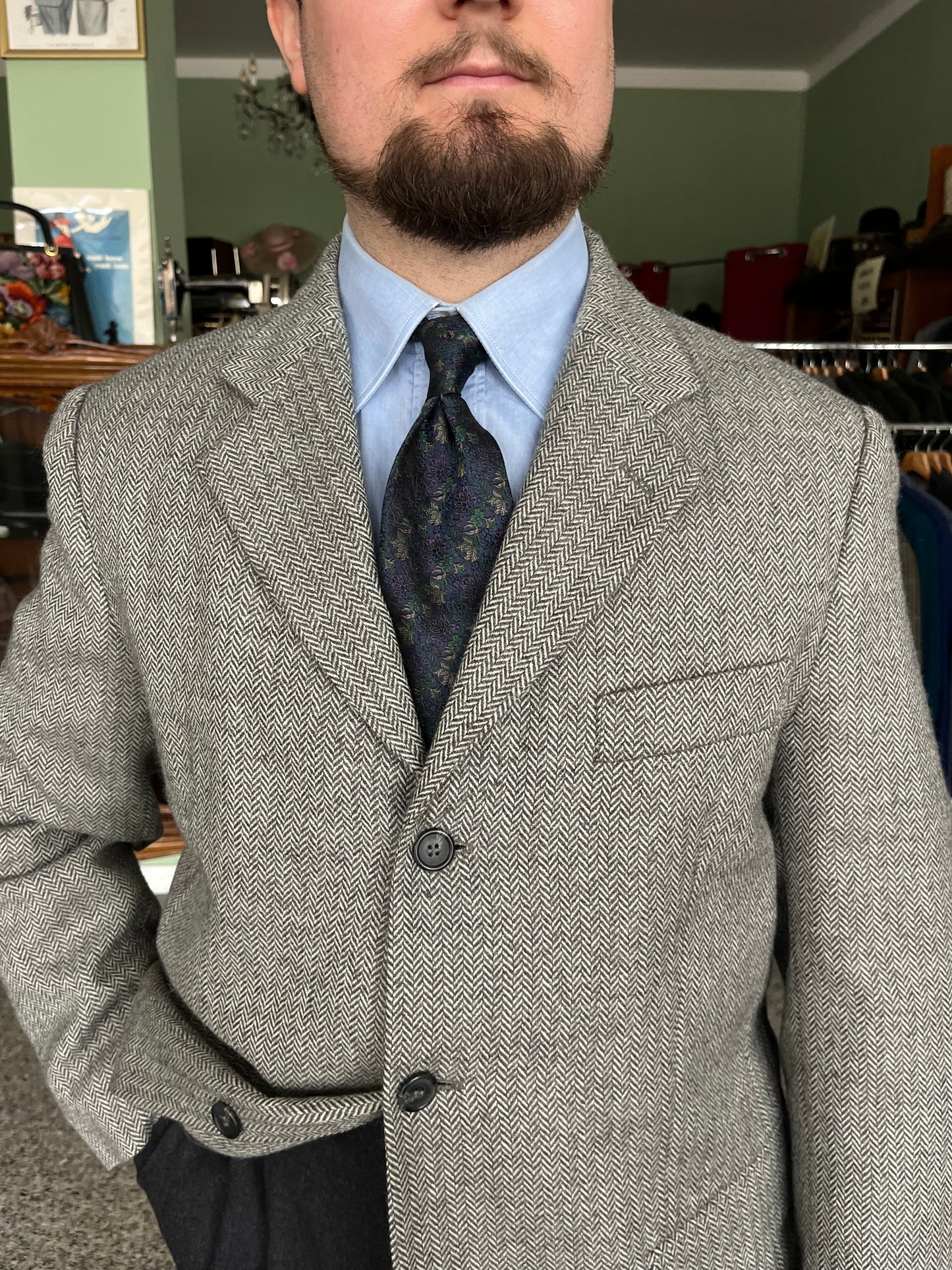 Giacca anni ‘80 tweed tg. 52-54