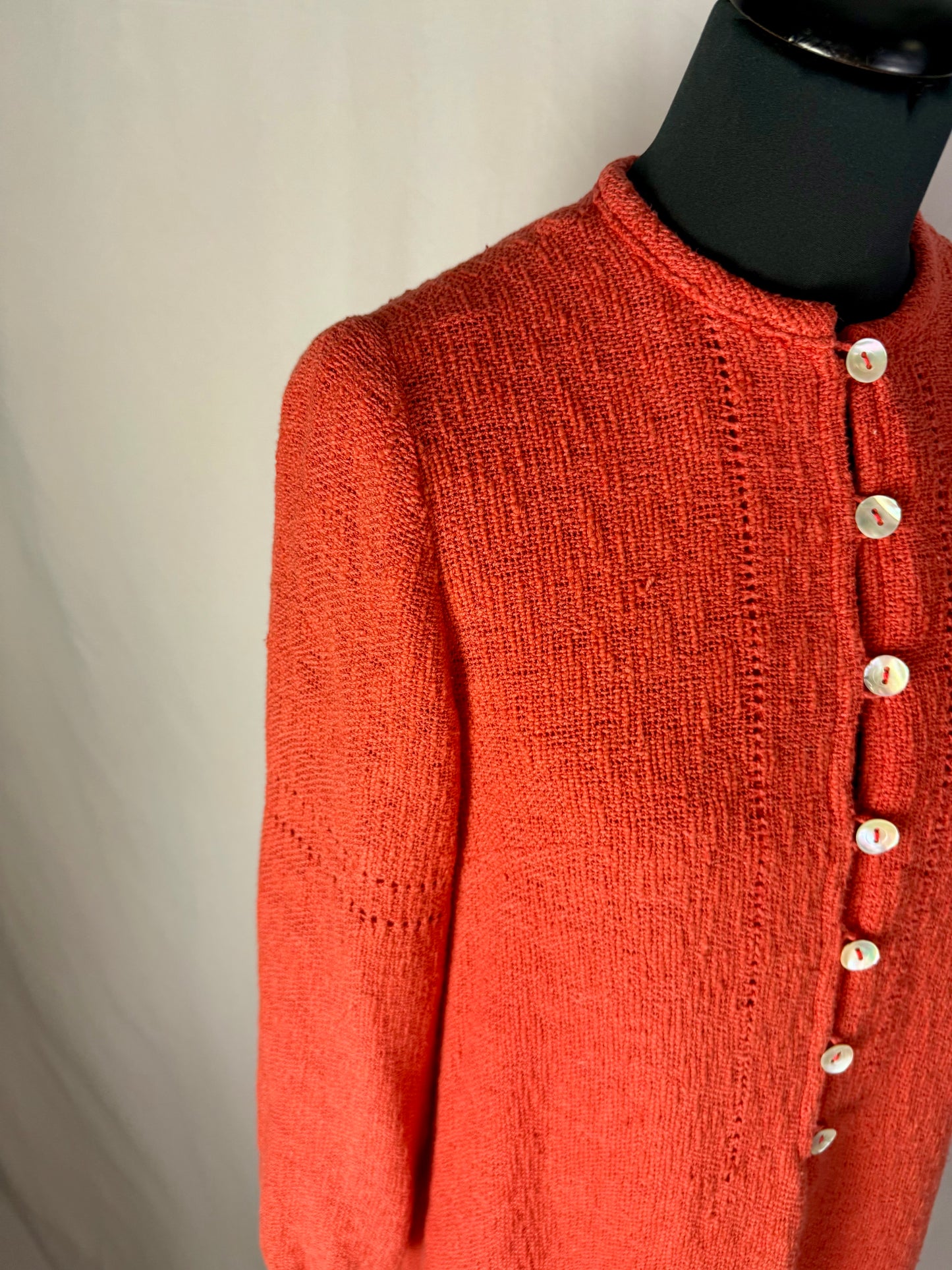 Abito in maglia anni ‘60 color corallo - TG. 42 circa