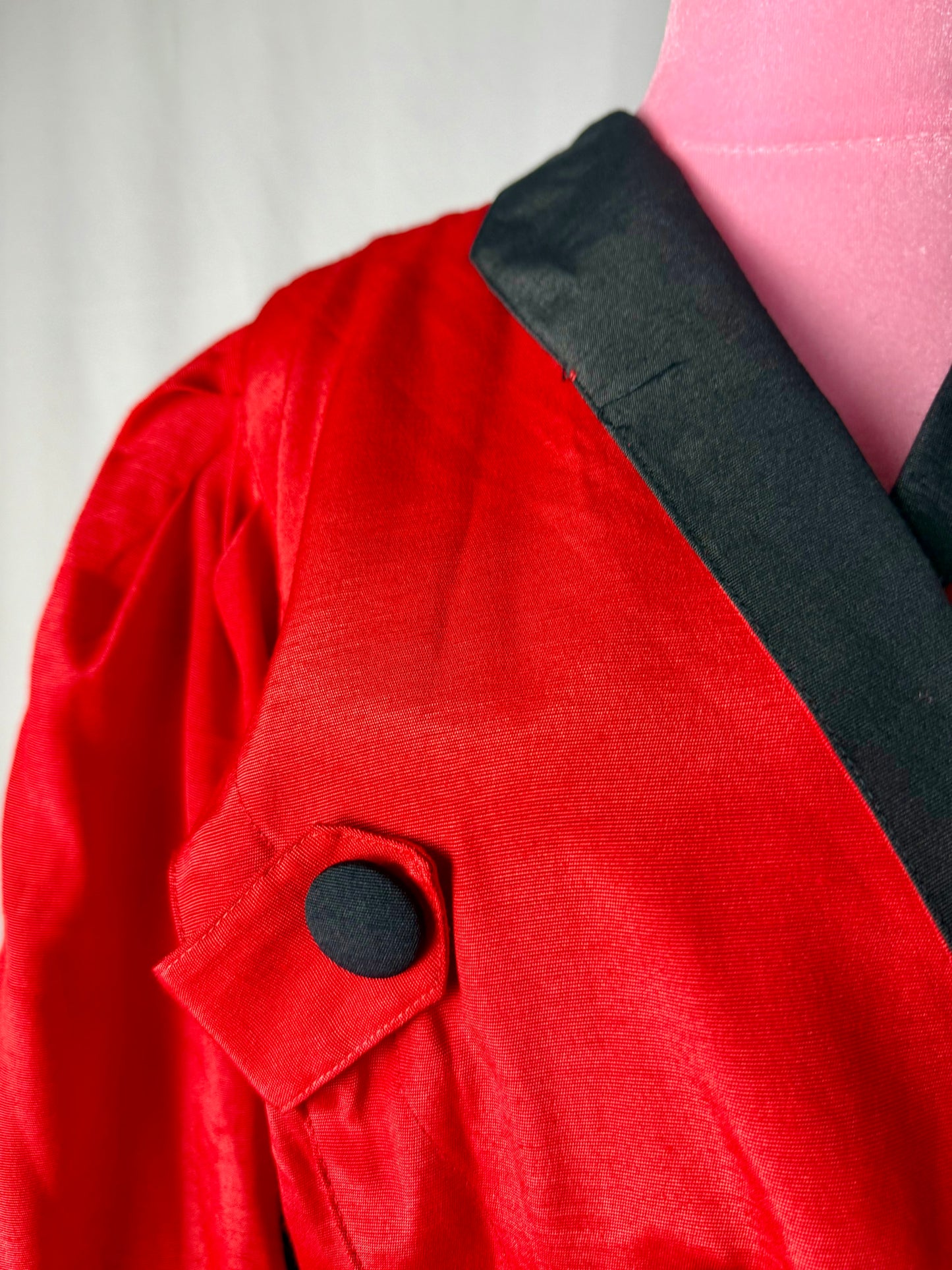 Bolero anni ‘80 bicolore rosso e nero - TG. 40