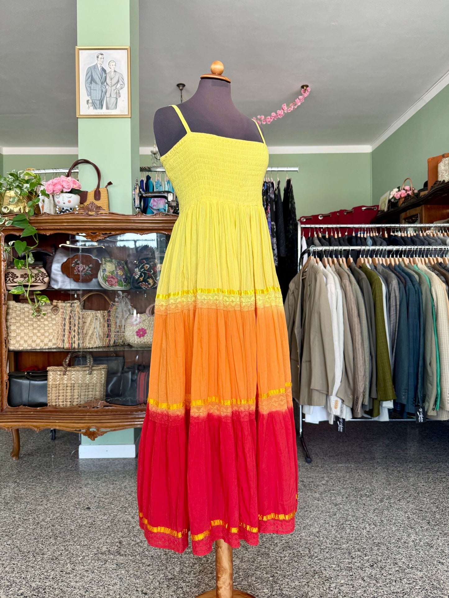 Abito multicolor in cotone - TG. 40/42