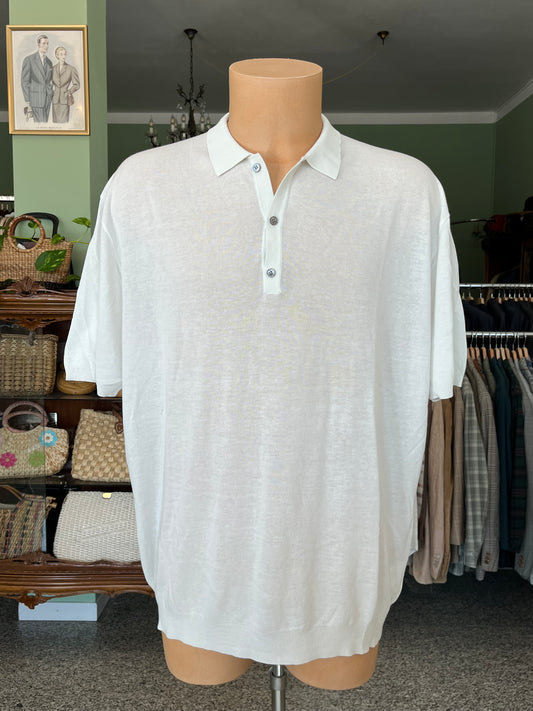 Polo a maniche corte cotone/lino tg. 58