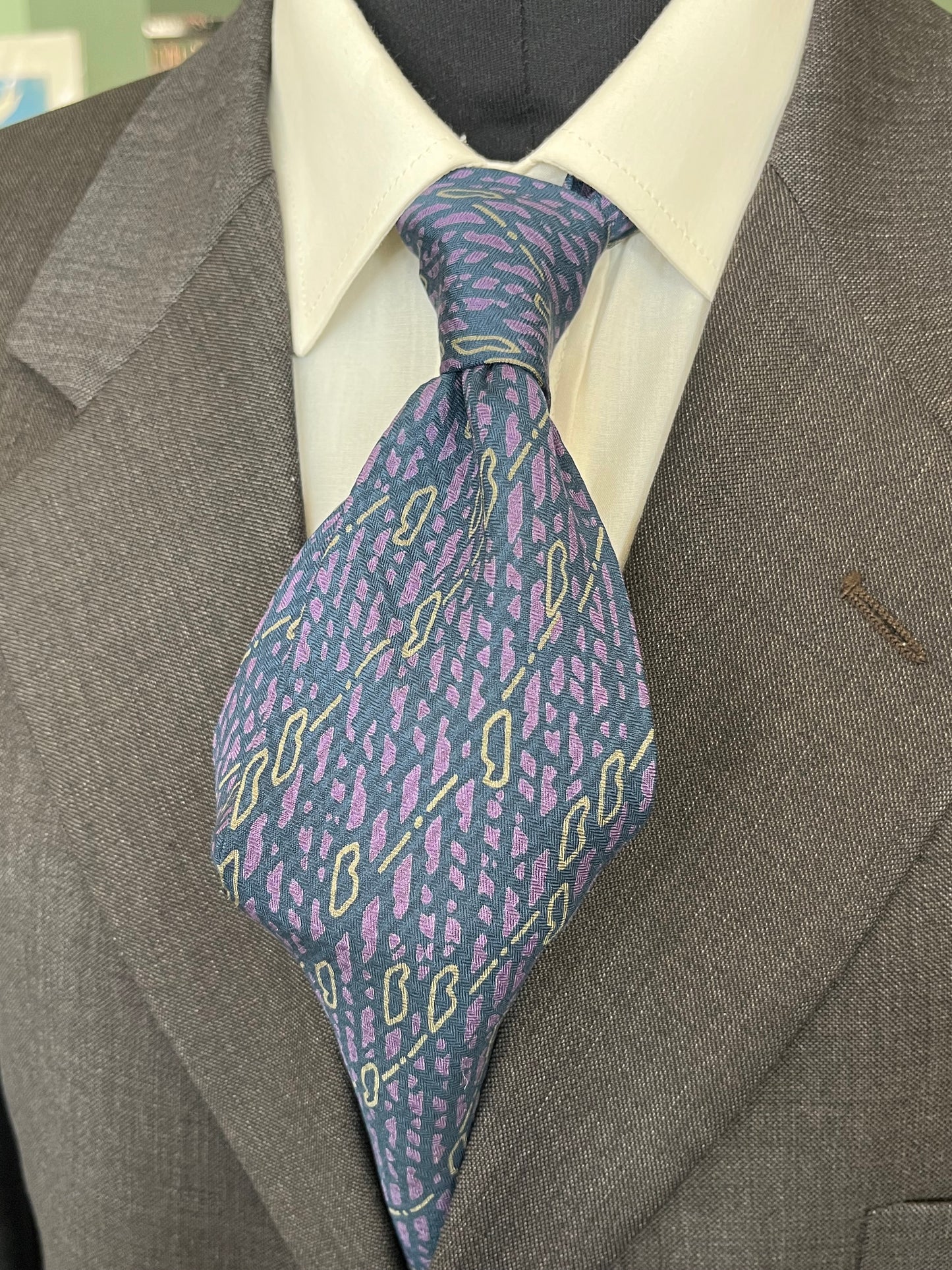 Cravatta swing anni ‘70 blu