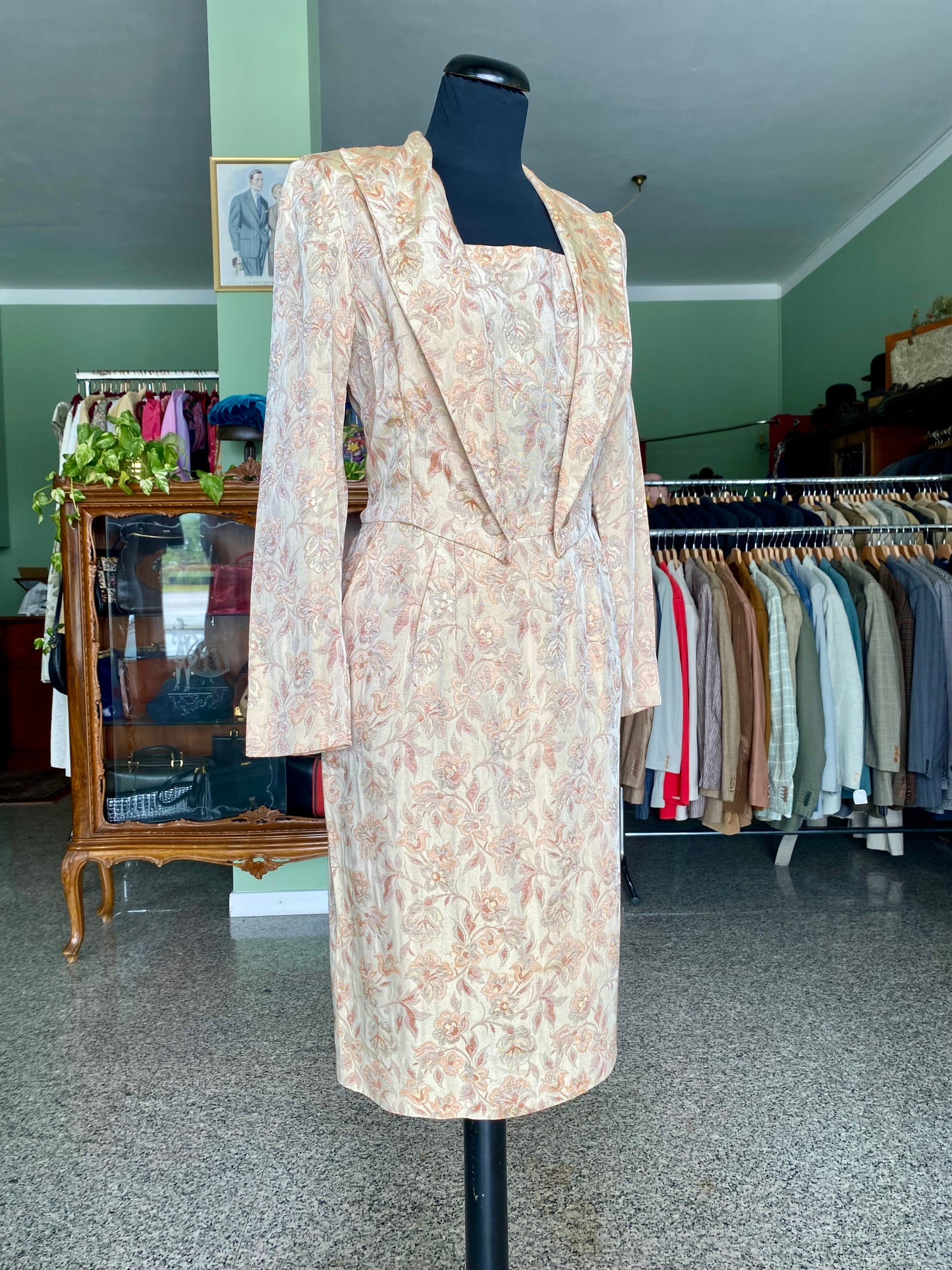 Abito sartoriale in broccato- TG. 42 circa