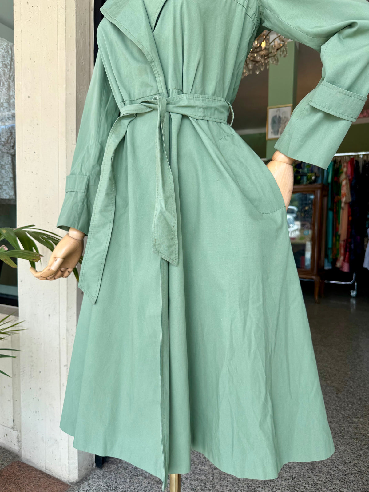 Trench anni ‘70 verde salvia - TG. 38