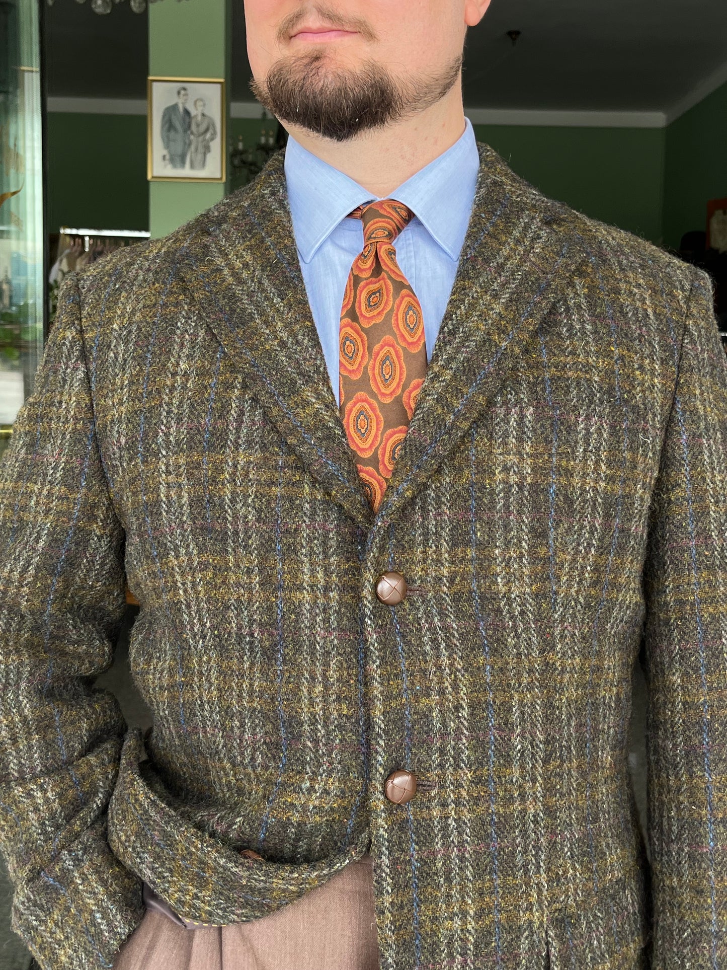 Giacca anni ‘80 Harris Tweed tg. 54-56