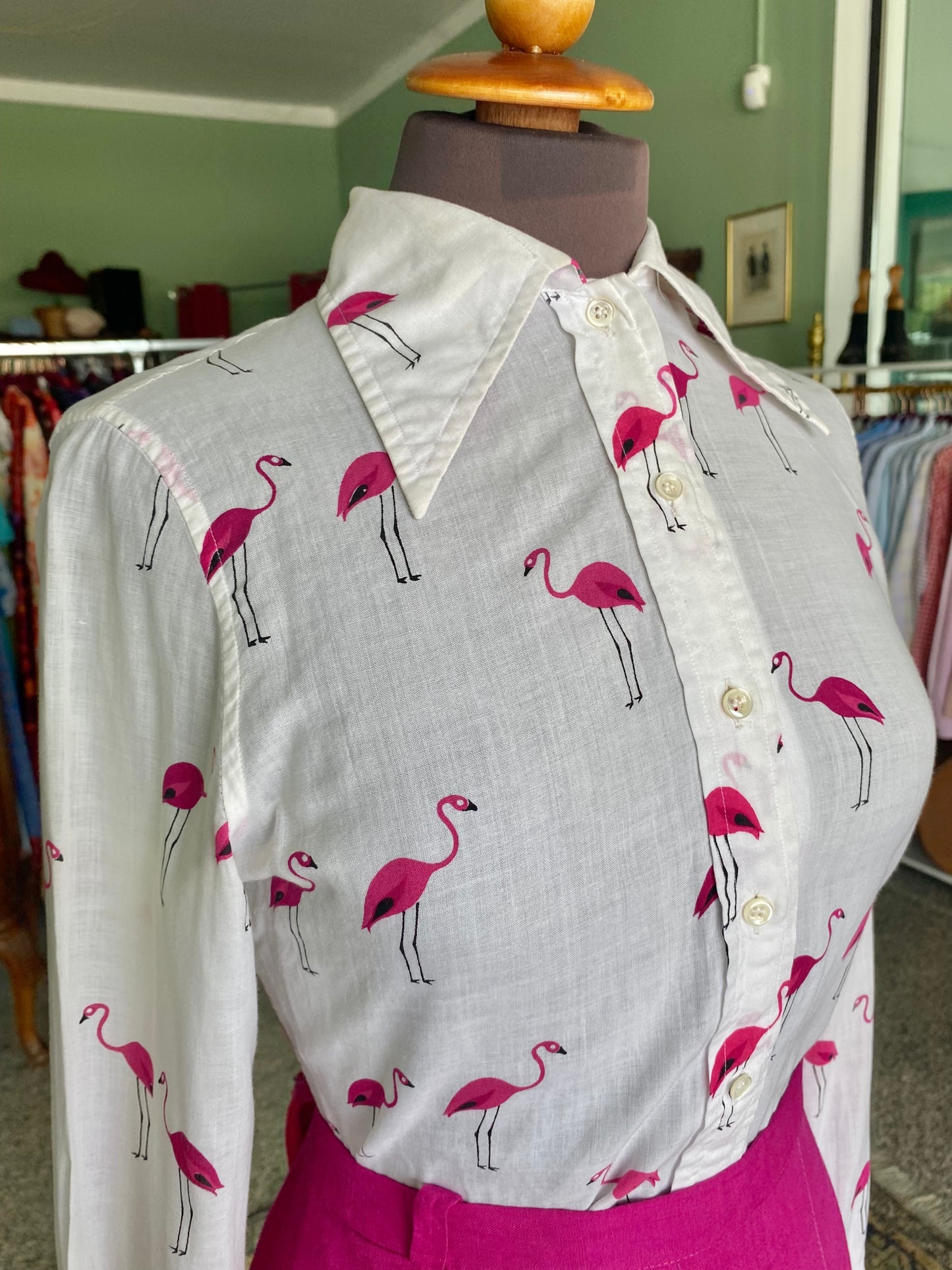 Camicia 70s flamingo - TG. 38/40