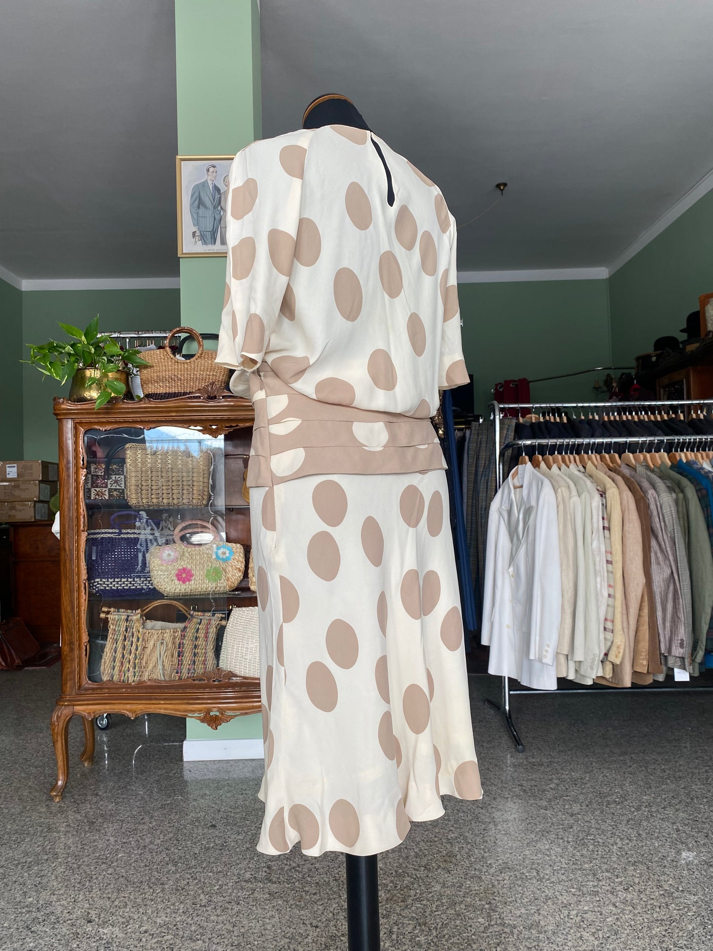 Abito sartoriale a pois grandi - TG. 40 circa