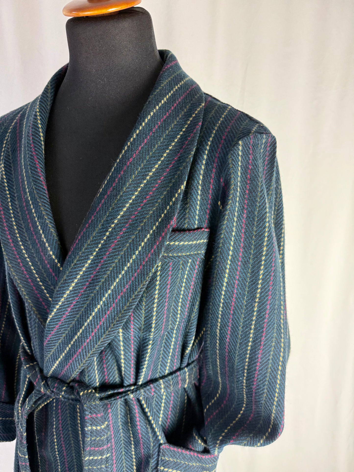 Vestaglia ottanio a righe colorate - TG. M/L