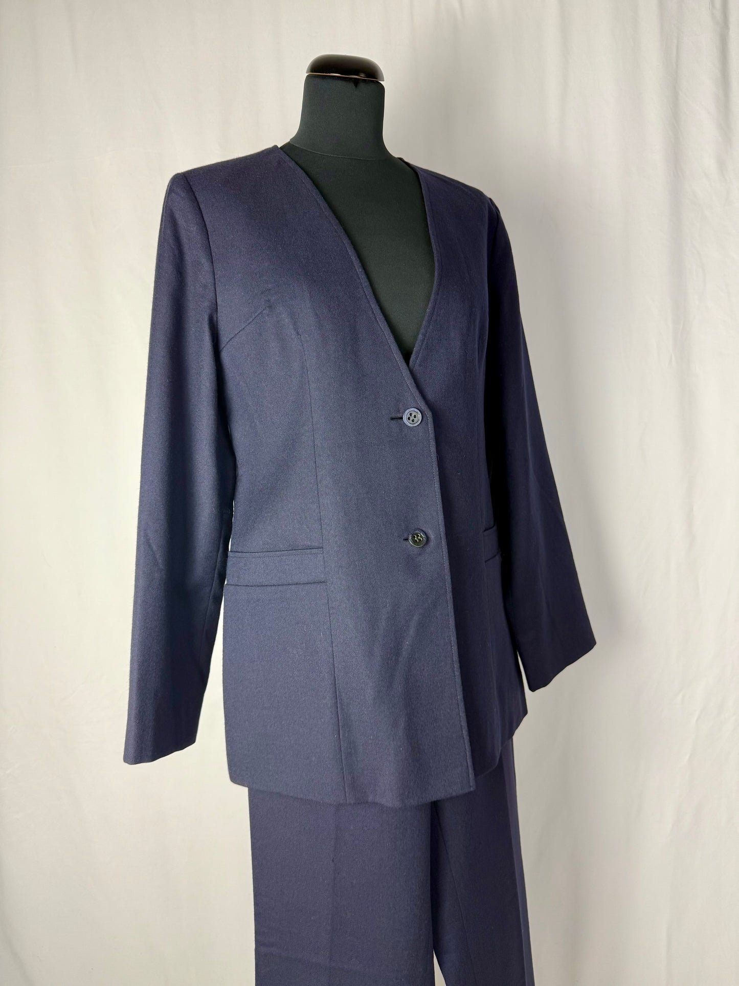 Completo sartoriale in pura lana blu notte - TG. 38/40