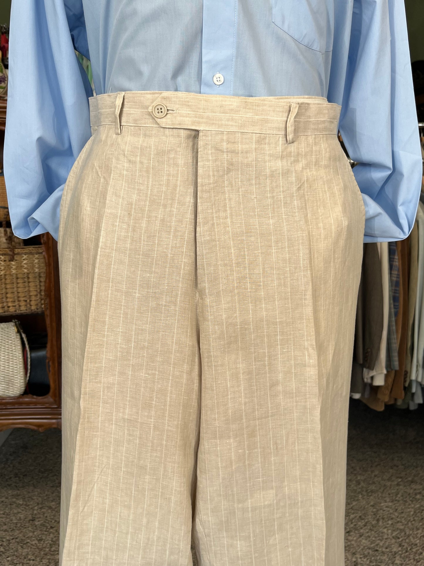 Completo in lino anni '90 tg. 58 extra lunga