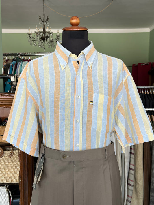 Camicia a maniche corte lino L-XL