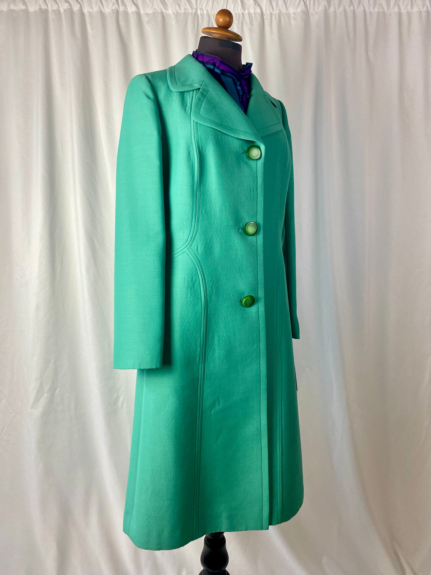 Cappotto anni ‘70 acquamarina - TG. 40